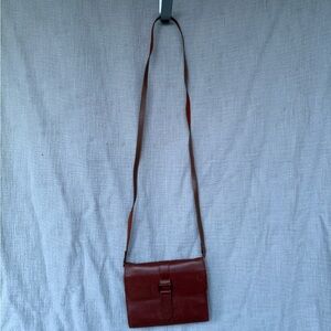 Eddie Bauer Brown Leather Crossbody Bag